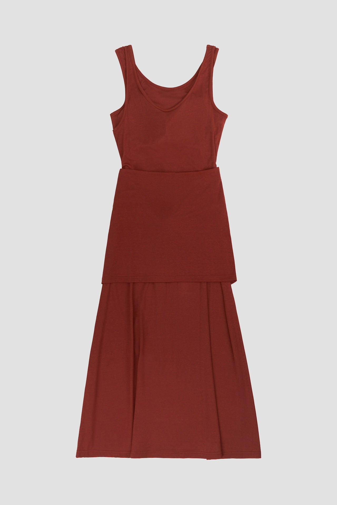 WES x SO | Waist Tie Tank Bra Dress (Rust)