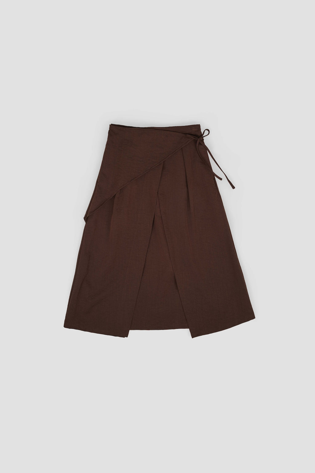 Waist Bandeu Layering Skirt - Midi (Brown)