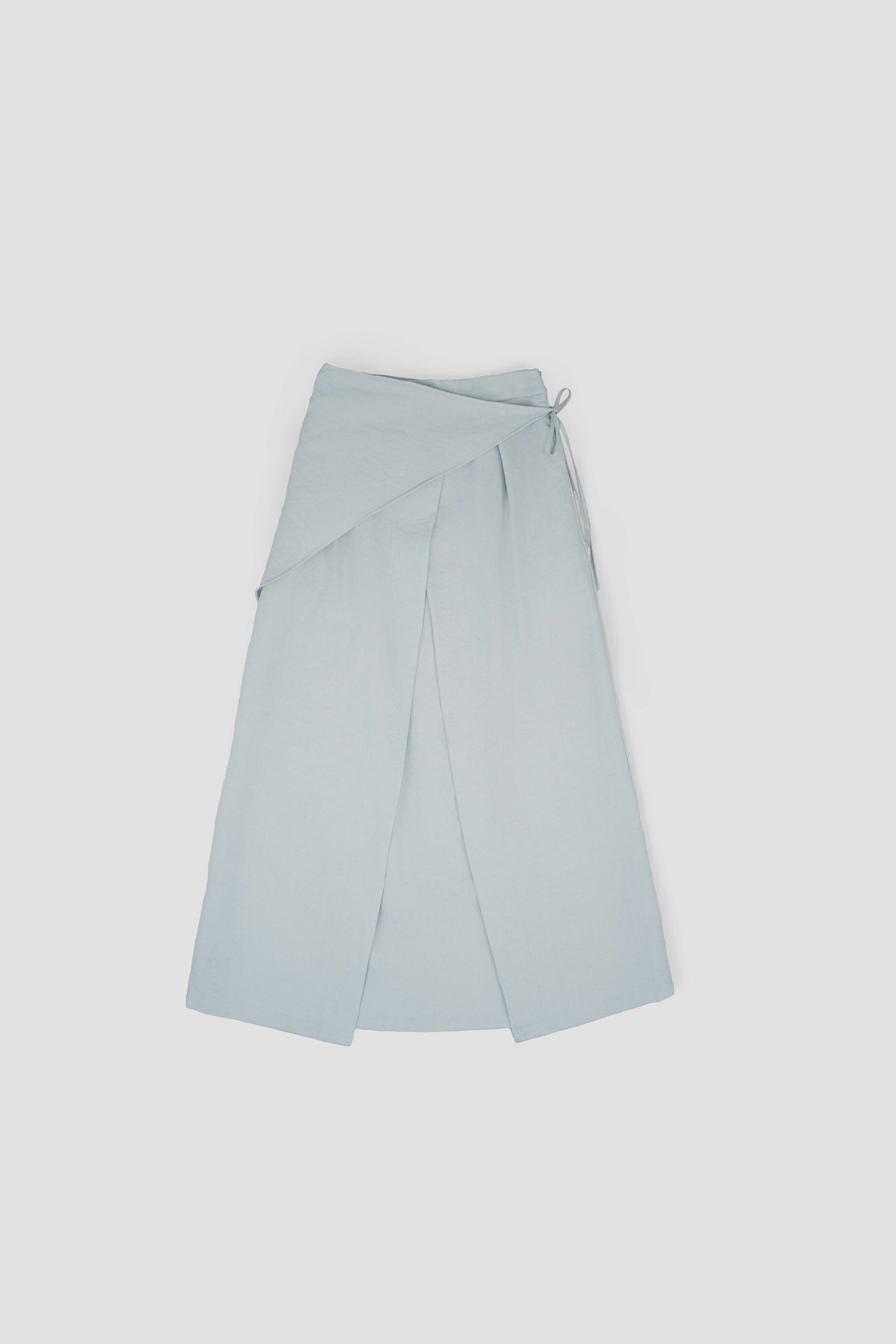 Waist Bandeu Layering Pleated Skirt - Plus Long (Light Blue)