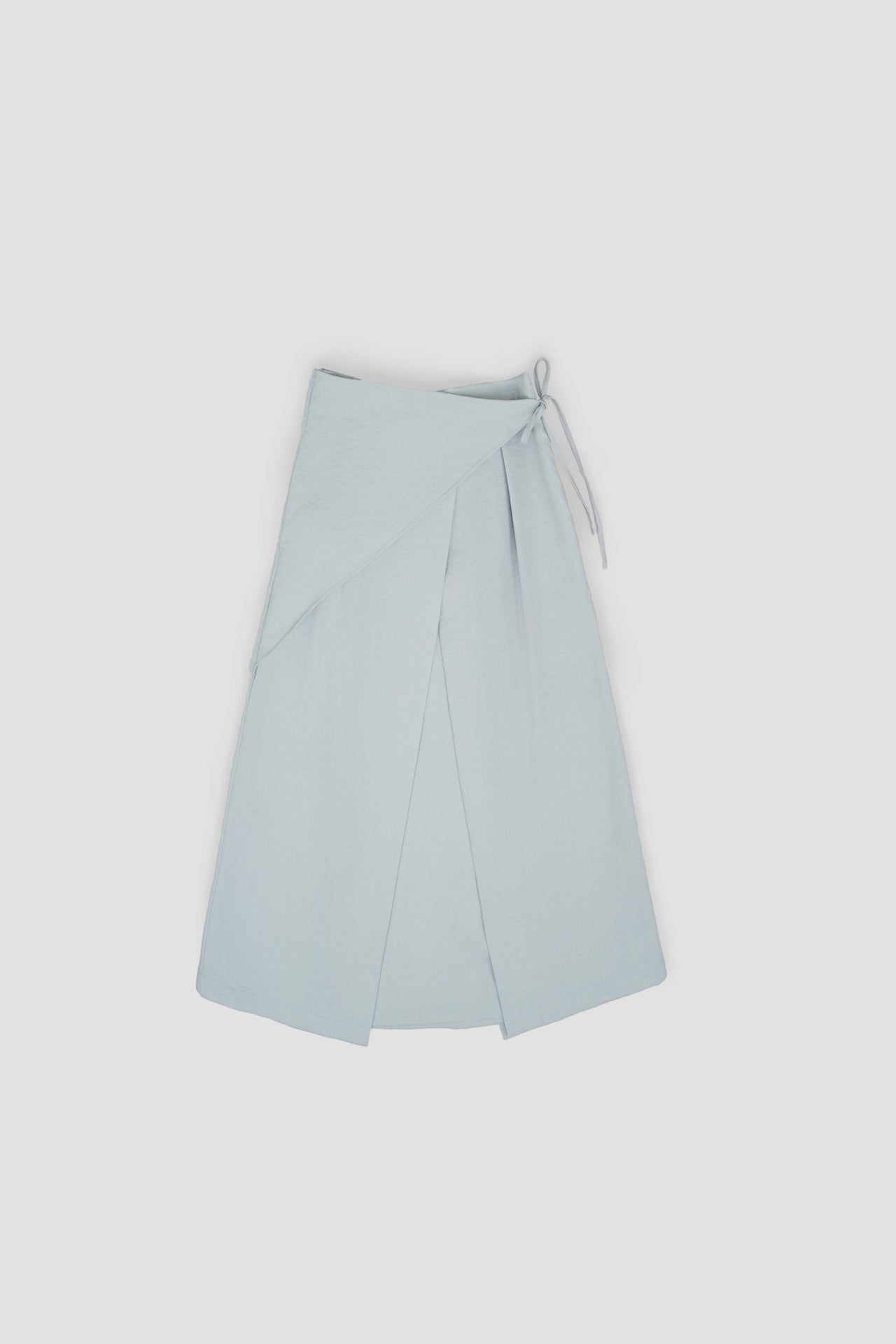Waist Bandeu Layering Pleated Skirt - Plus Long (Light Blue)