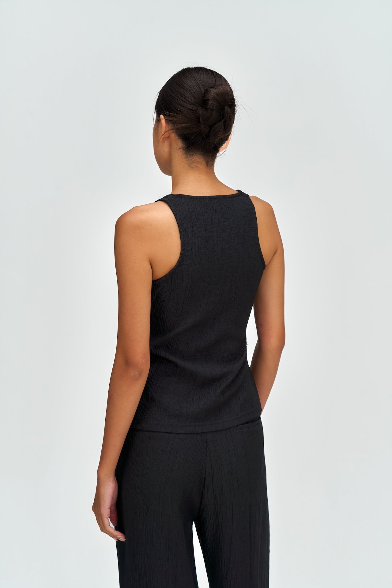 Waist Bandeu Tank Top (Black)