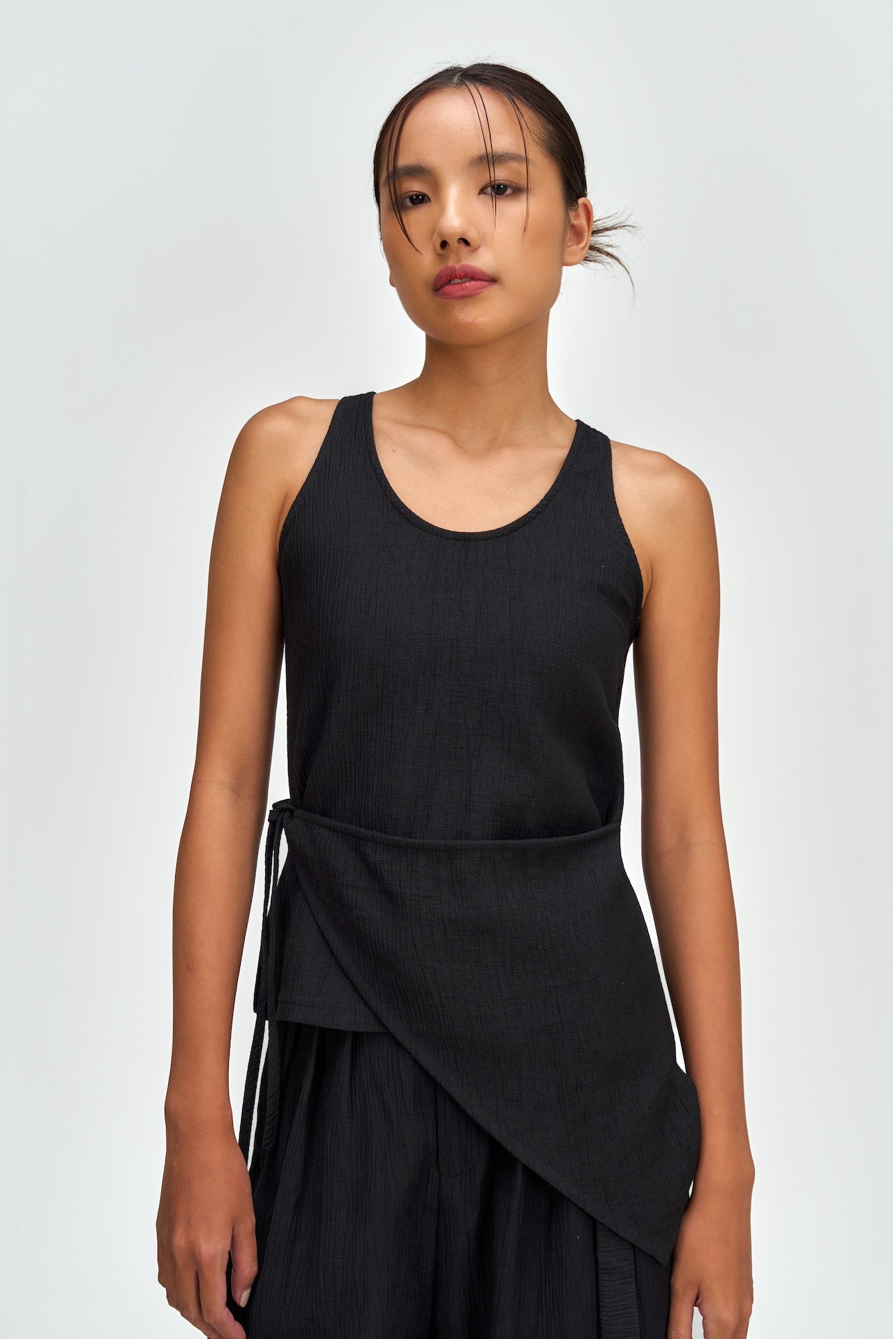 Waist Bandeu Tank Top (Black)