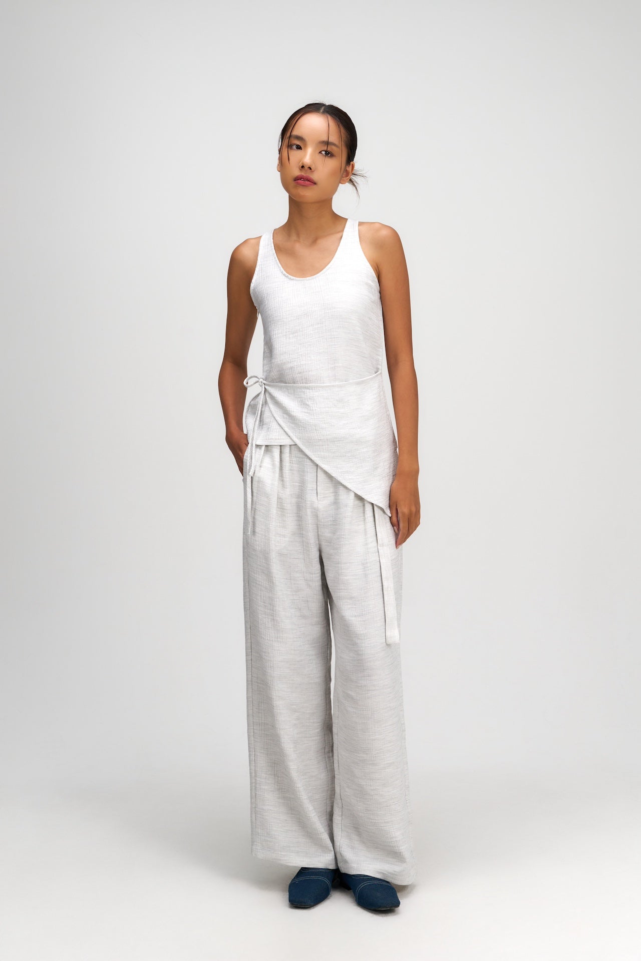 Waist Bandeu Tank Top (Grey)