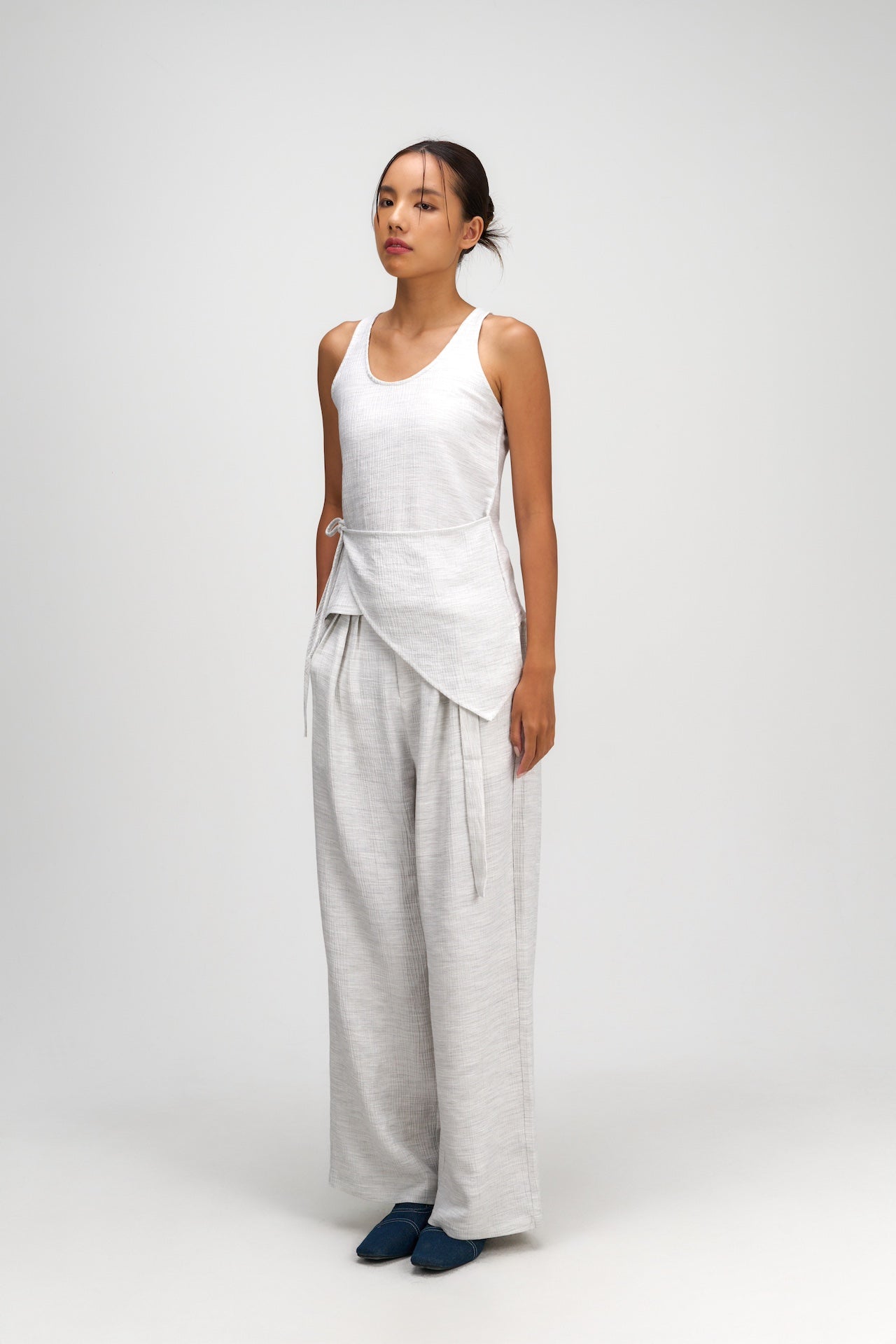 Waist Bandeu Tank Top (Grey)