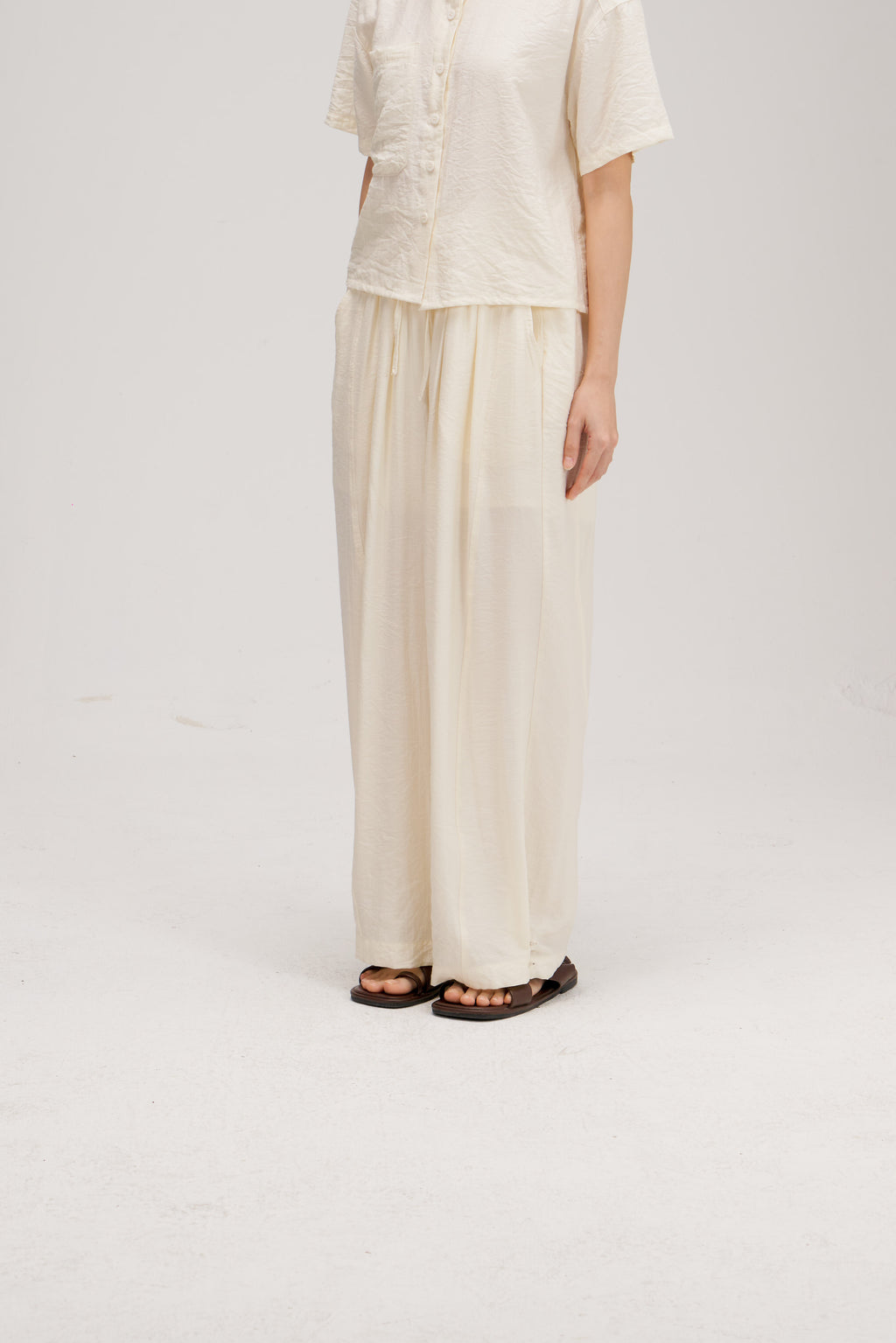 Convertible Wear Long Pants w/ Lining (Off White)