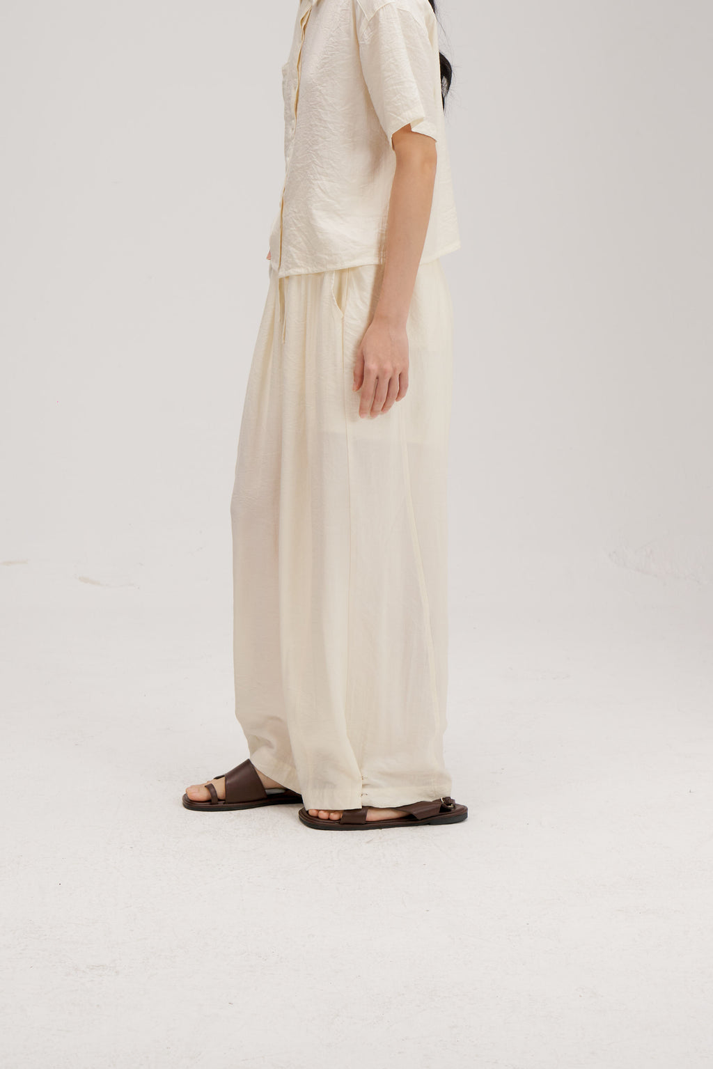 Convertible Wear Long Pants w/ Lining (Off White)