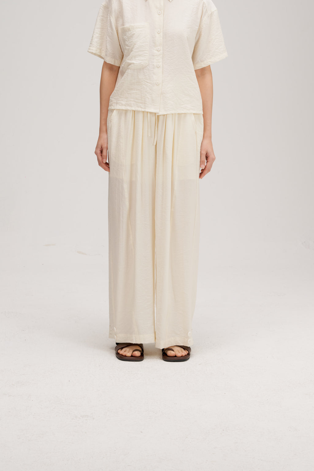 Convertible Wear Long Pants w/ Lining (Off White)