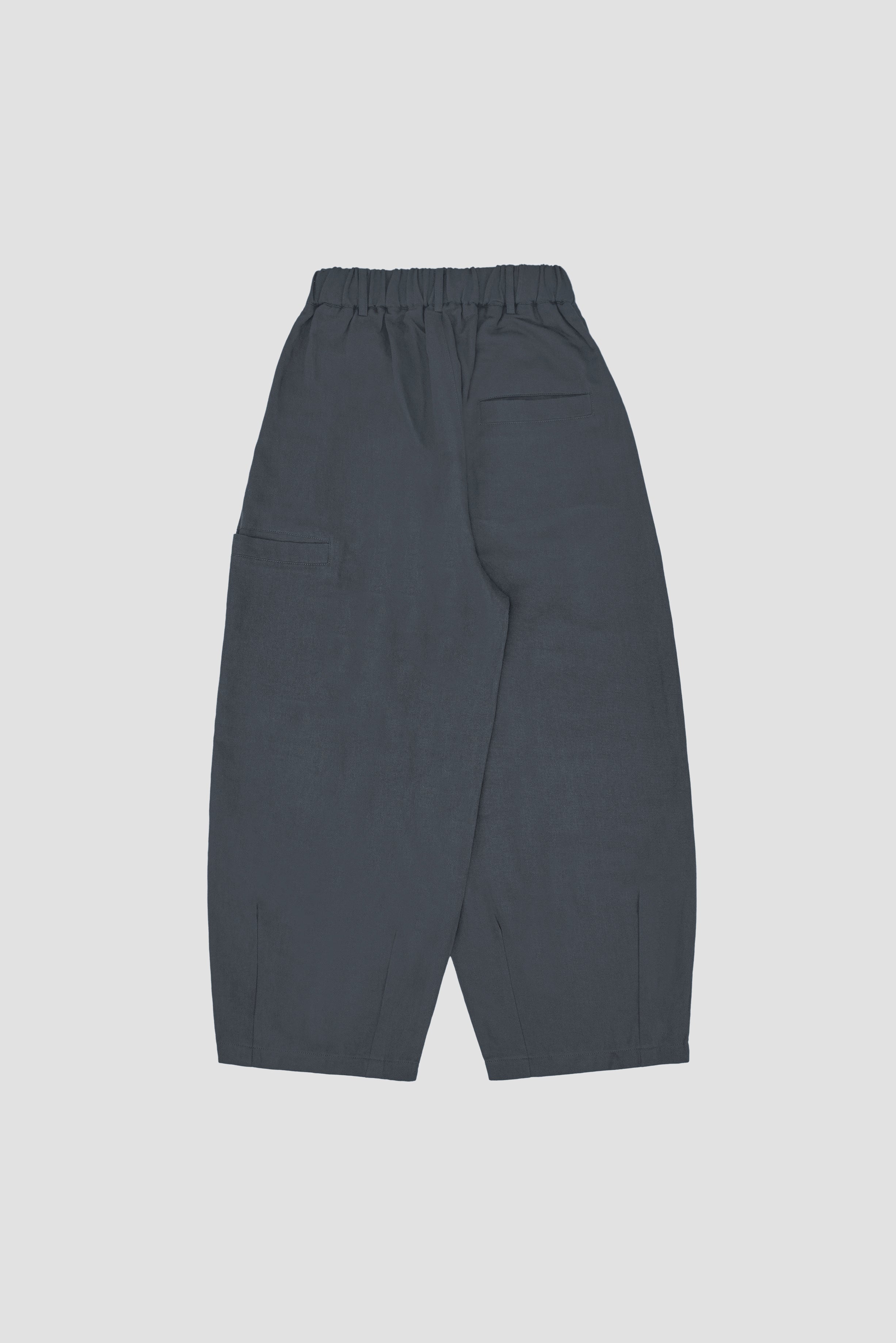Gender Neutral Cocoon Trousers (Linen / Blue Grey)
