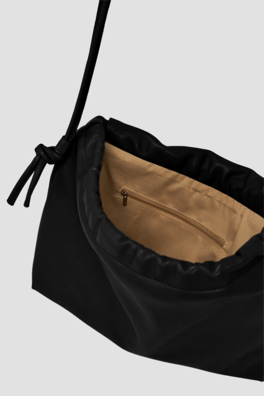 Double Strap Envelope Leather Bag (Black)