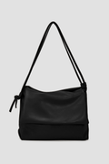Double Strap Envelope Leather Bag (Black)
