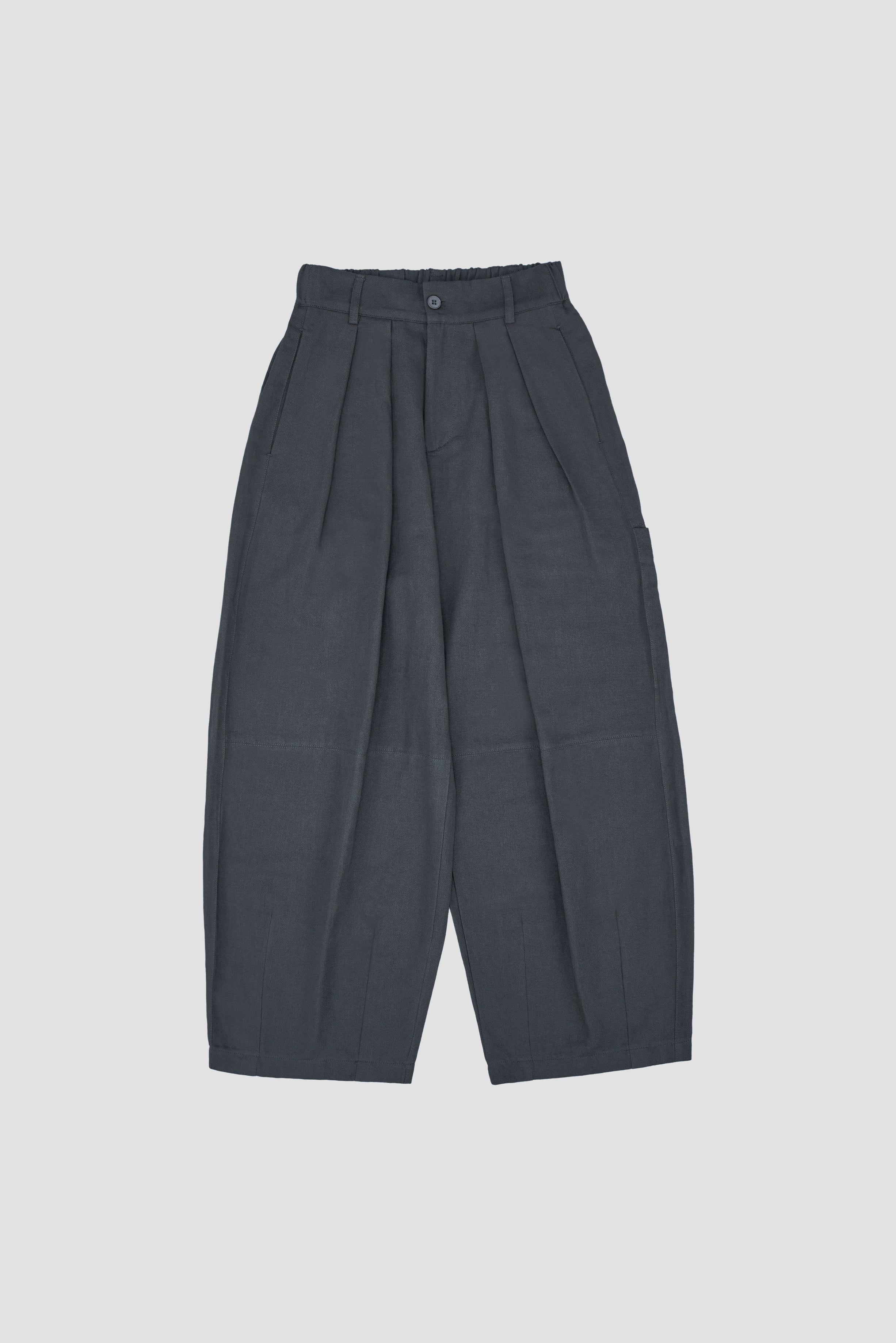 Gender Neutral Cocoon Trousers (Linen / Blue Grey)