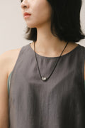 WES x GUNG x SO | [Gung] Silver Pebble Cord Necklace