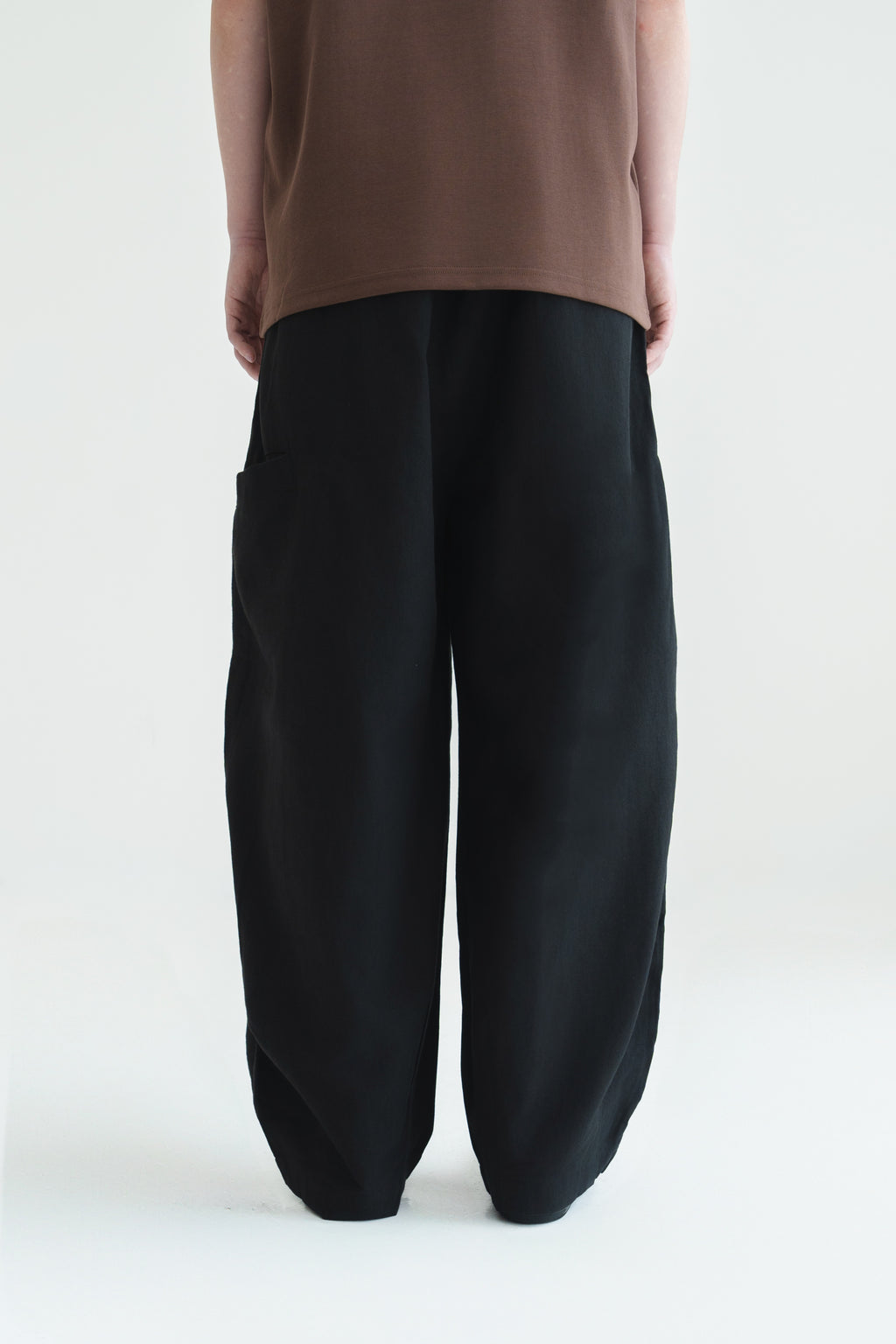 Gender Neutral Cocoon Trousers (Linen / Black)