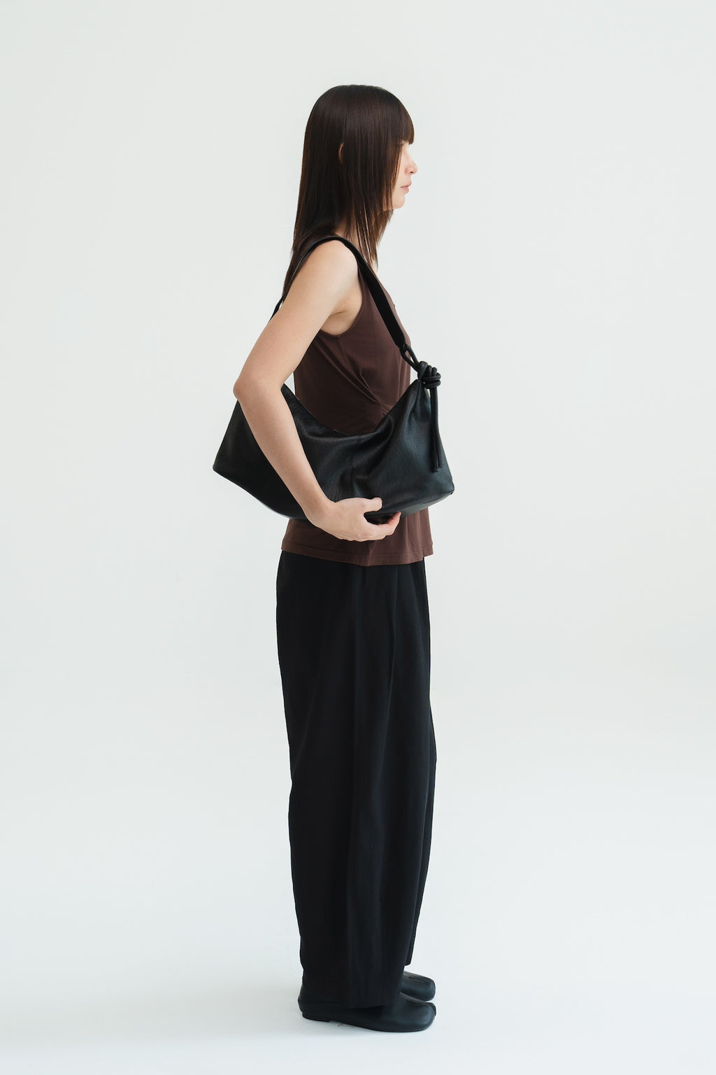 Boat Leather Bag (Black)