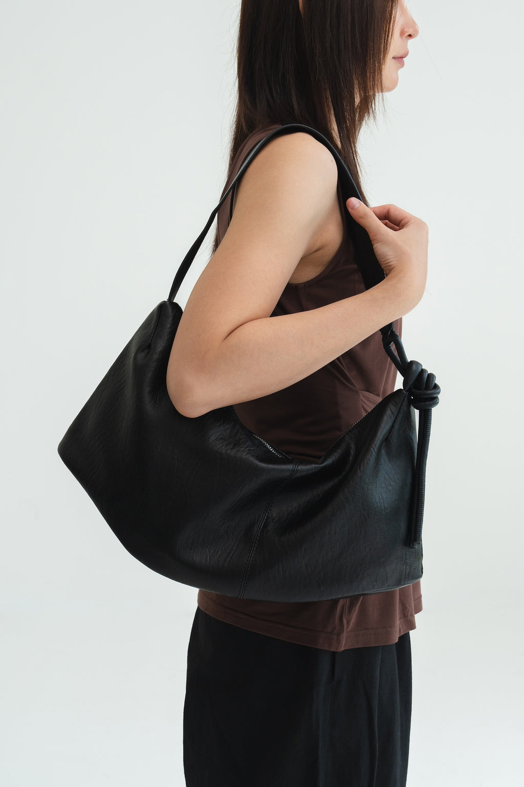 Boat Leather Bag (Black)
