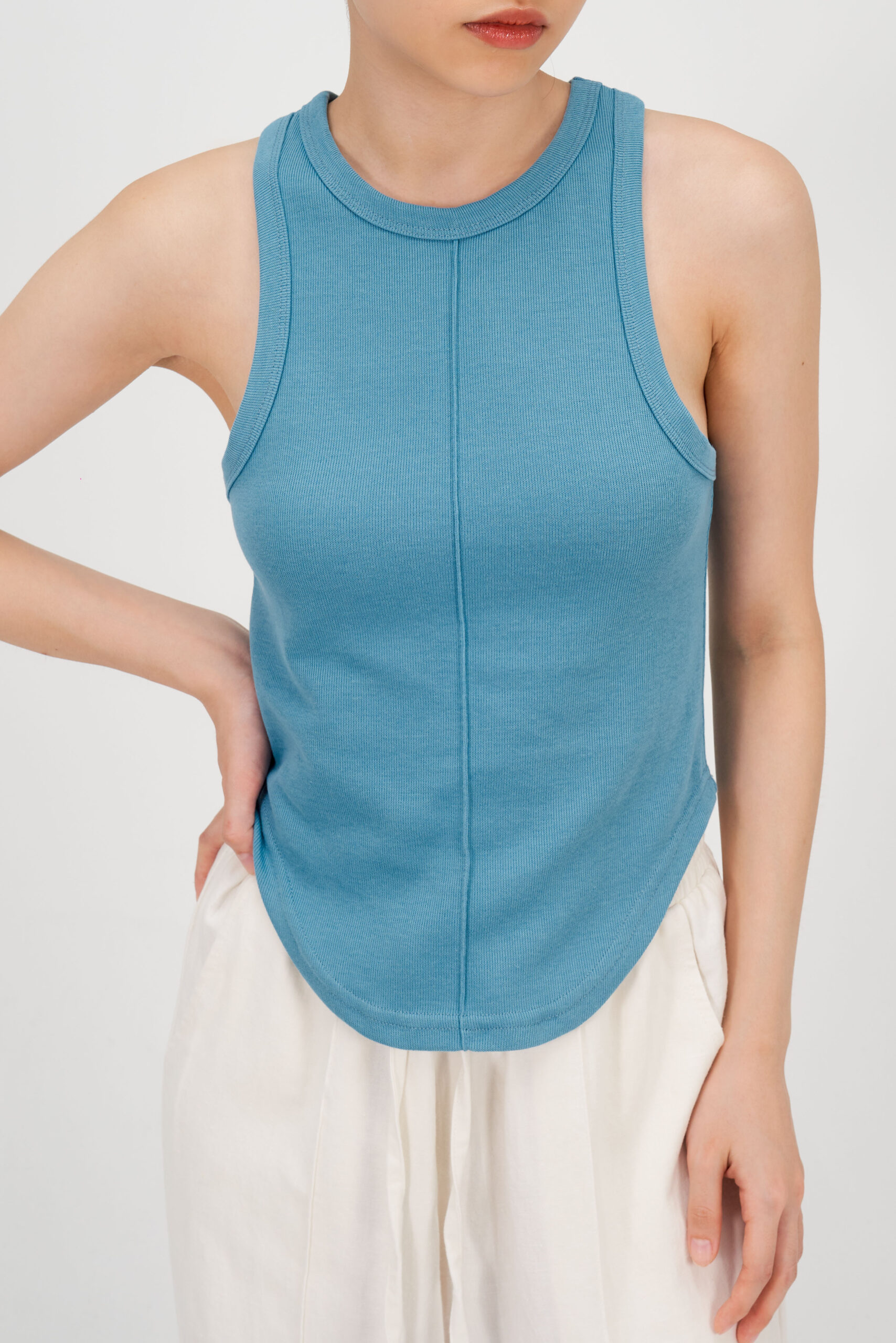 Jun'23 Soft Knit Tank (Blue) 9