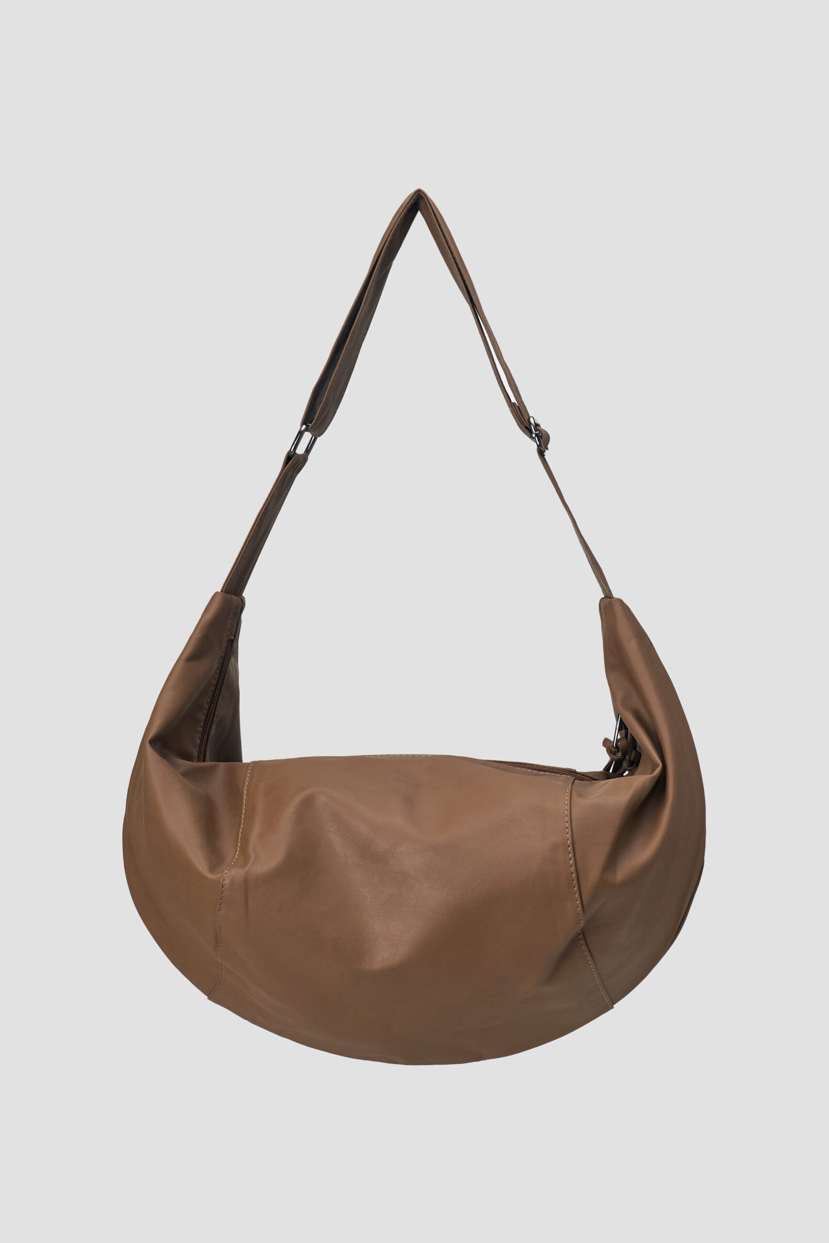 Croissant Leather Crossbody Bag (Brown) – The WES Studio