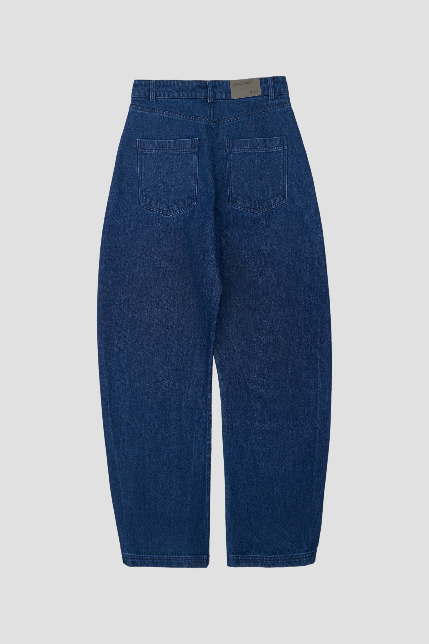 Curved Leg Denim Pants 3