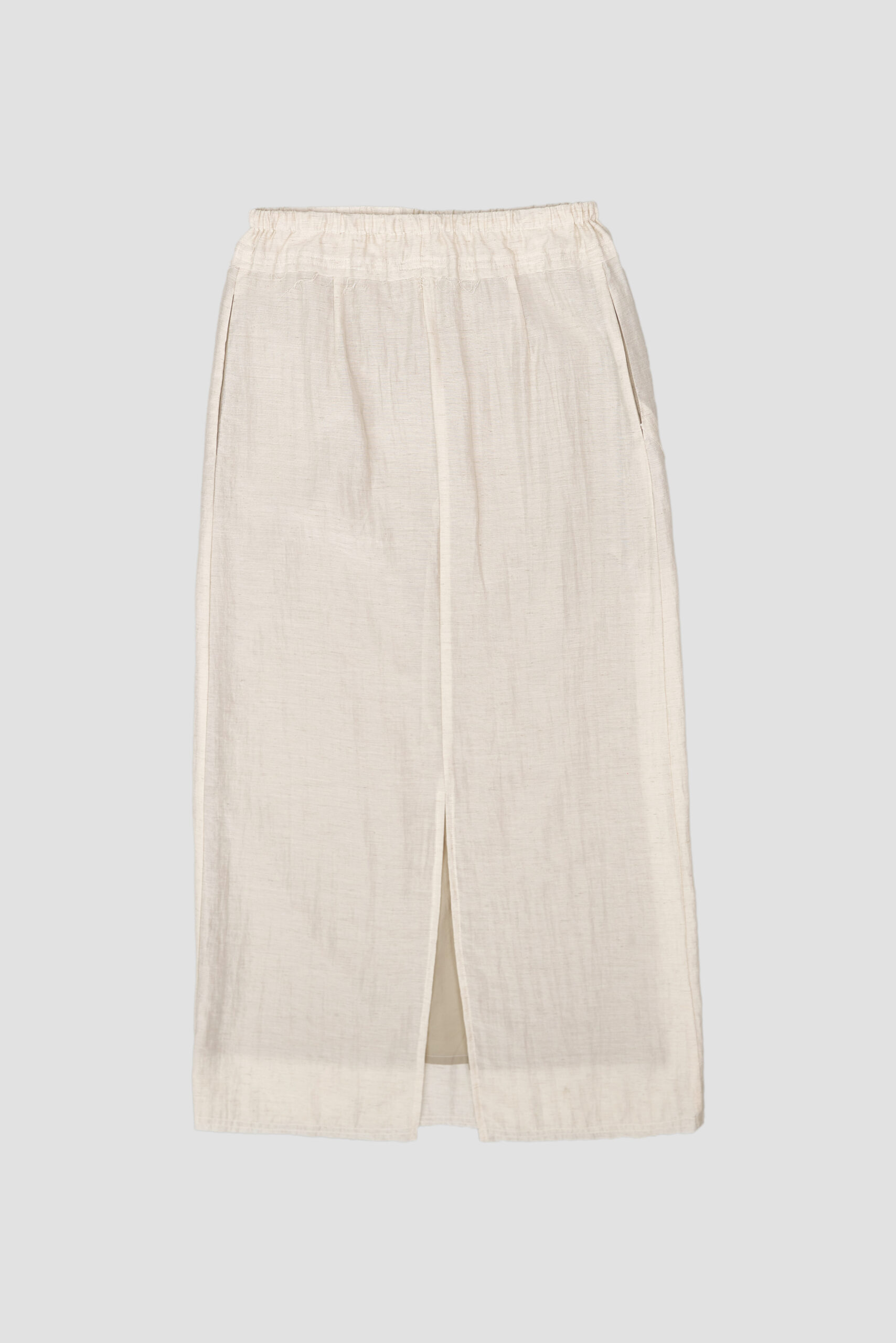 Raw Hemp Long Skirt Beige 2