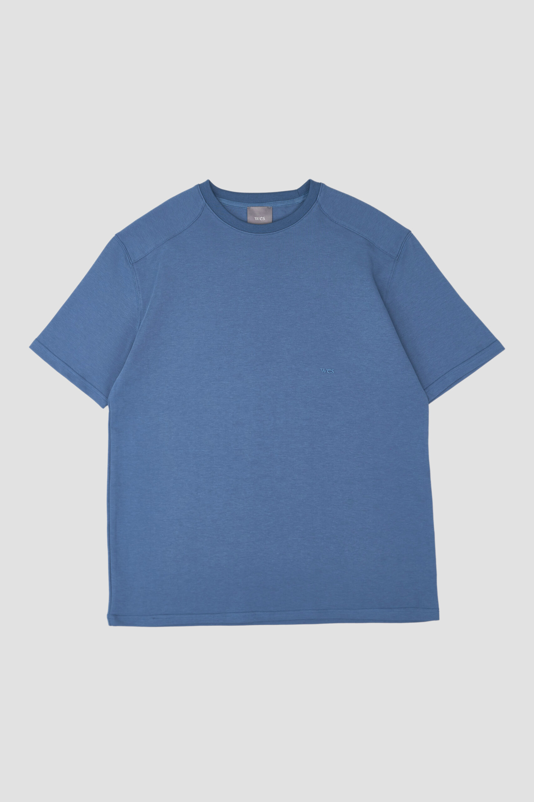Straight Shoulder Oversize Tee Blue