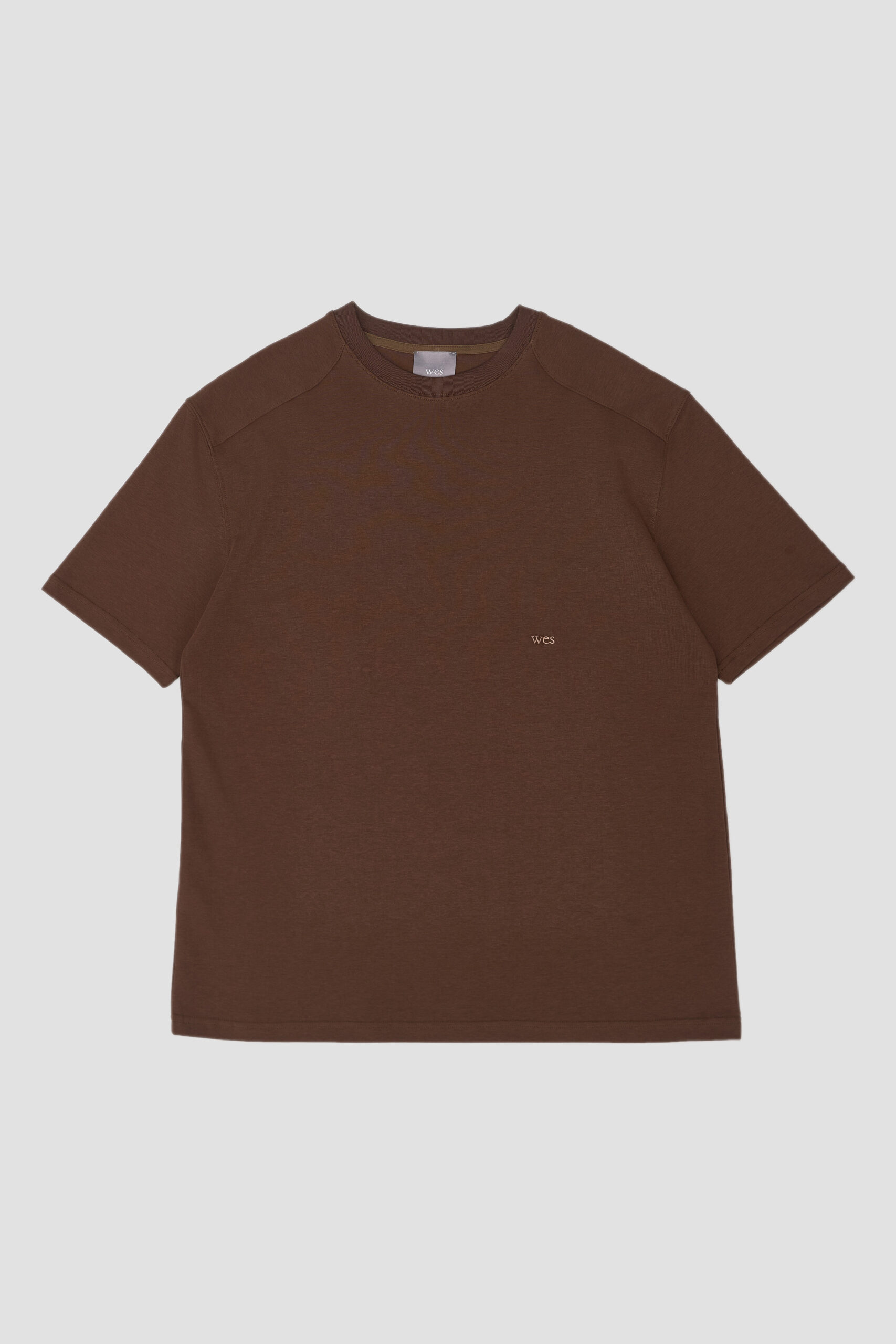 Straight shoulder Oversize Tee Brown