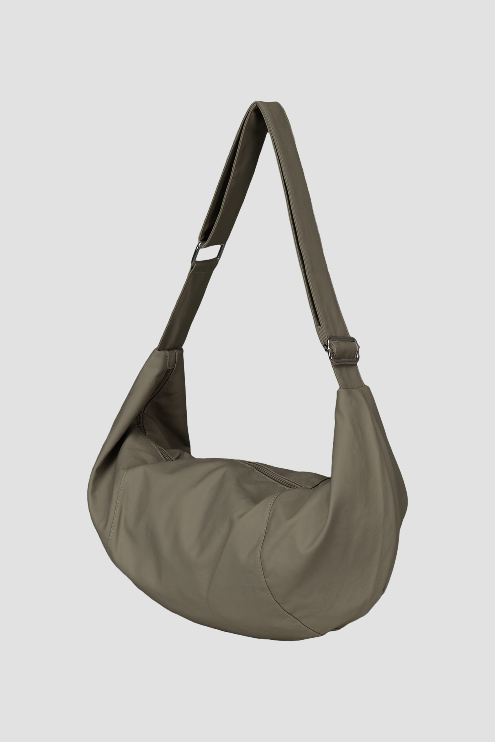 Croissant Leather Olive Grey_Side
