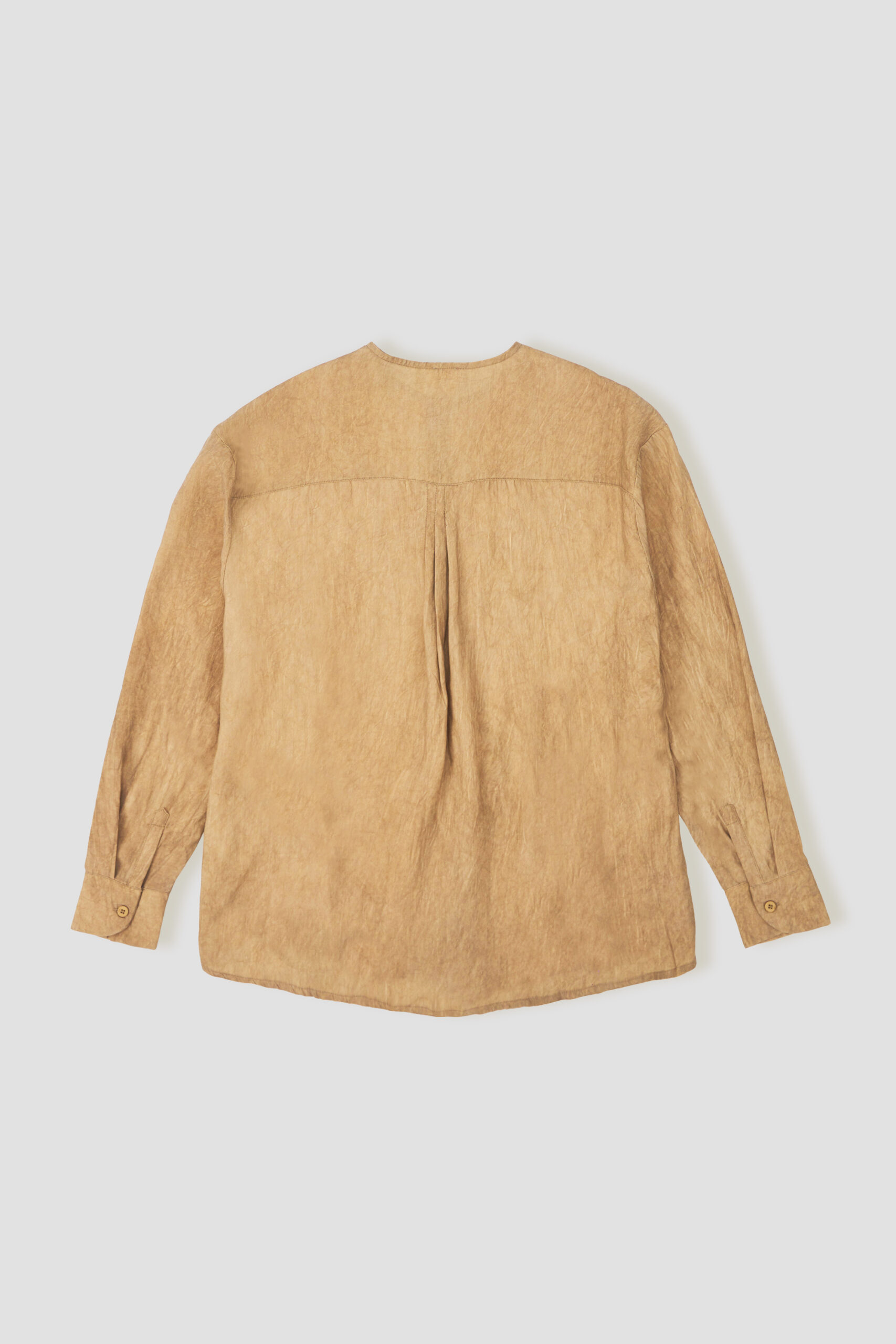 Arc Collar Side Tie Dye Blouse (Sand)_Product 2