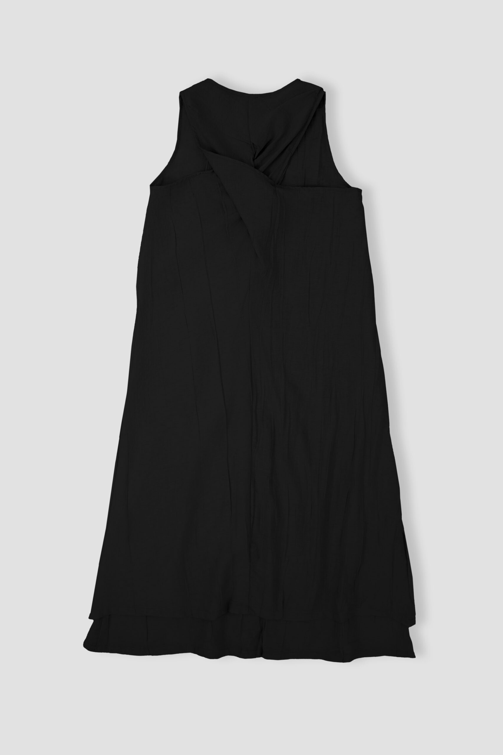 Crossback Draped Maxi Tank Dress (Black)__Product 1