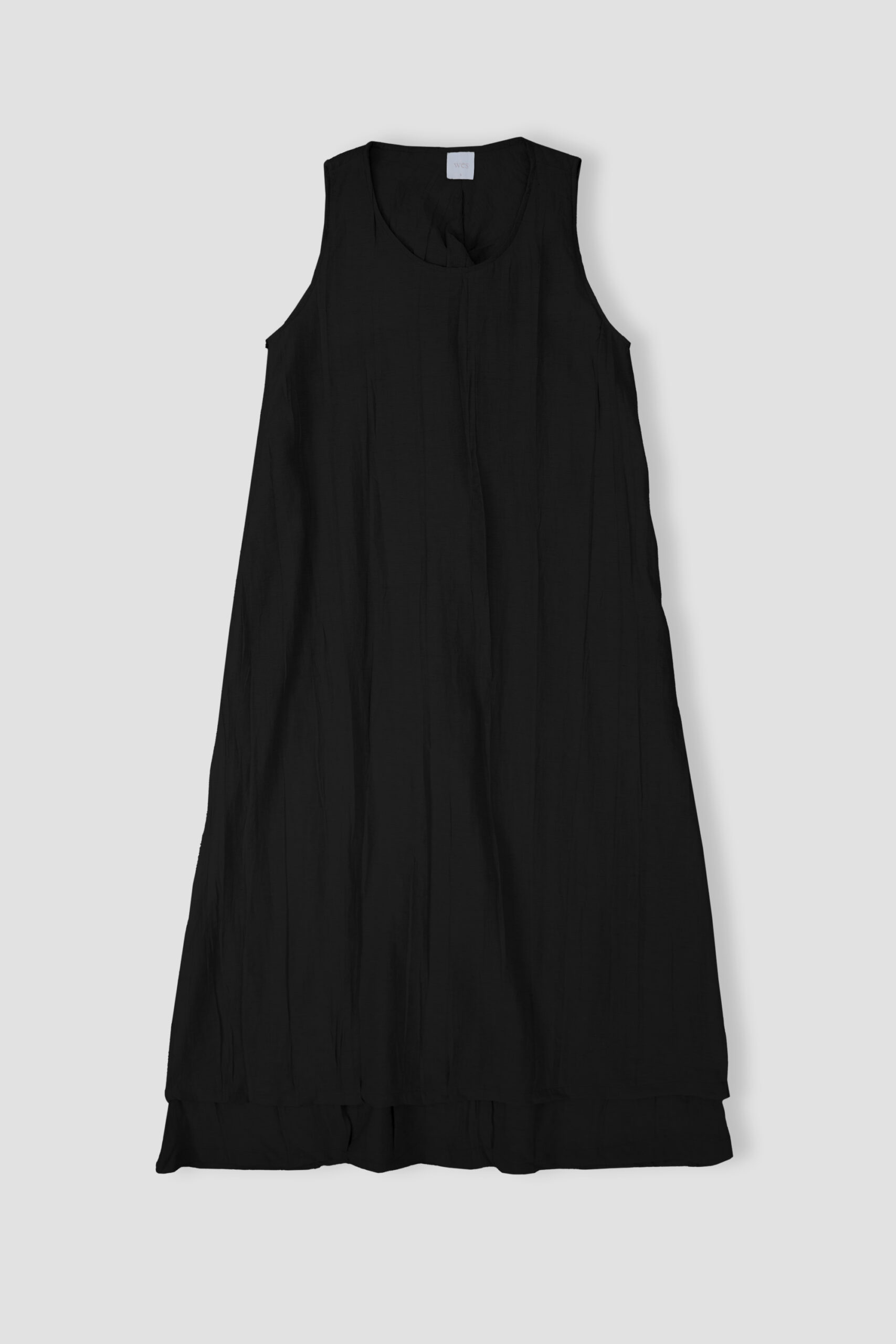 Crossback Draped Maxi Tank Dress (Black)__Product 2