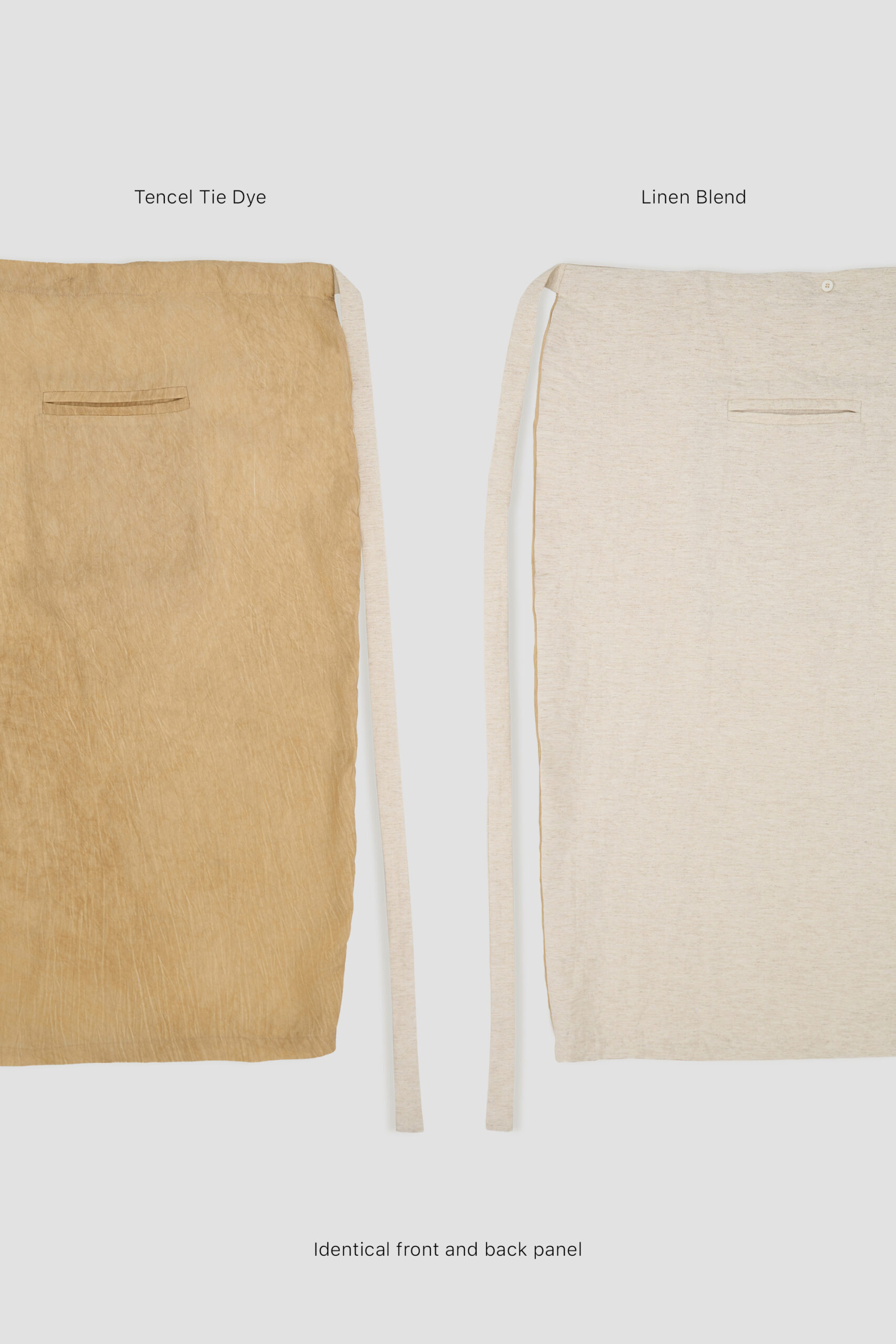 Dual Wear Tie Dye Panel Wrap Skirt (Sand) 1_Product