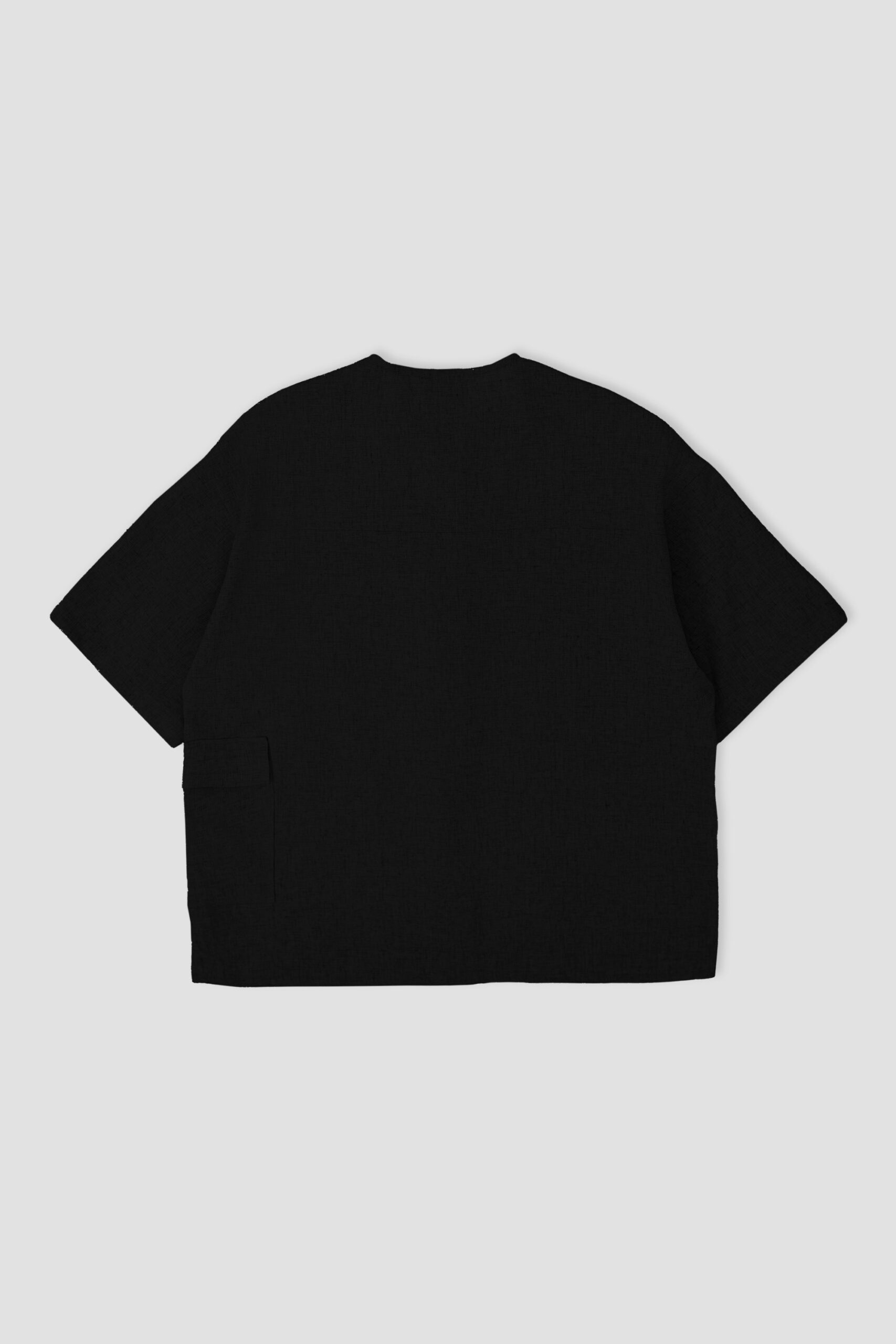 Gender Neutral Oversized Drop Shoulder Boxy Shirt (Black)_Product 1
