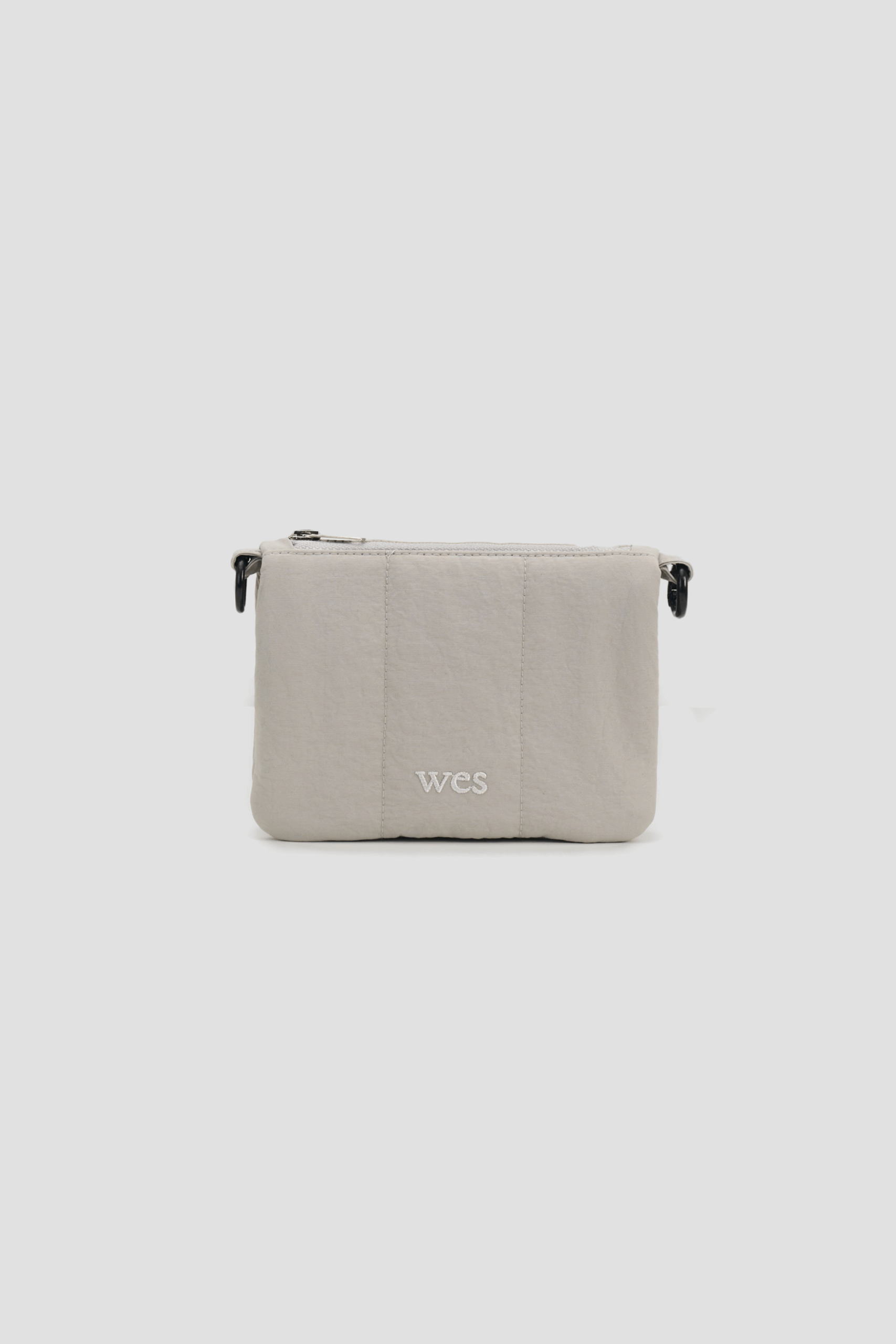 Mini Nylon Cushion Pouch (Light Grey)