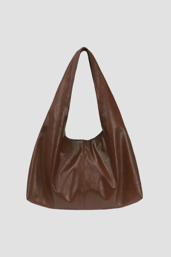 Triangle Leather Tote (Tan)