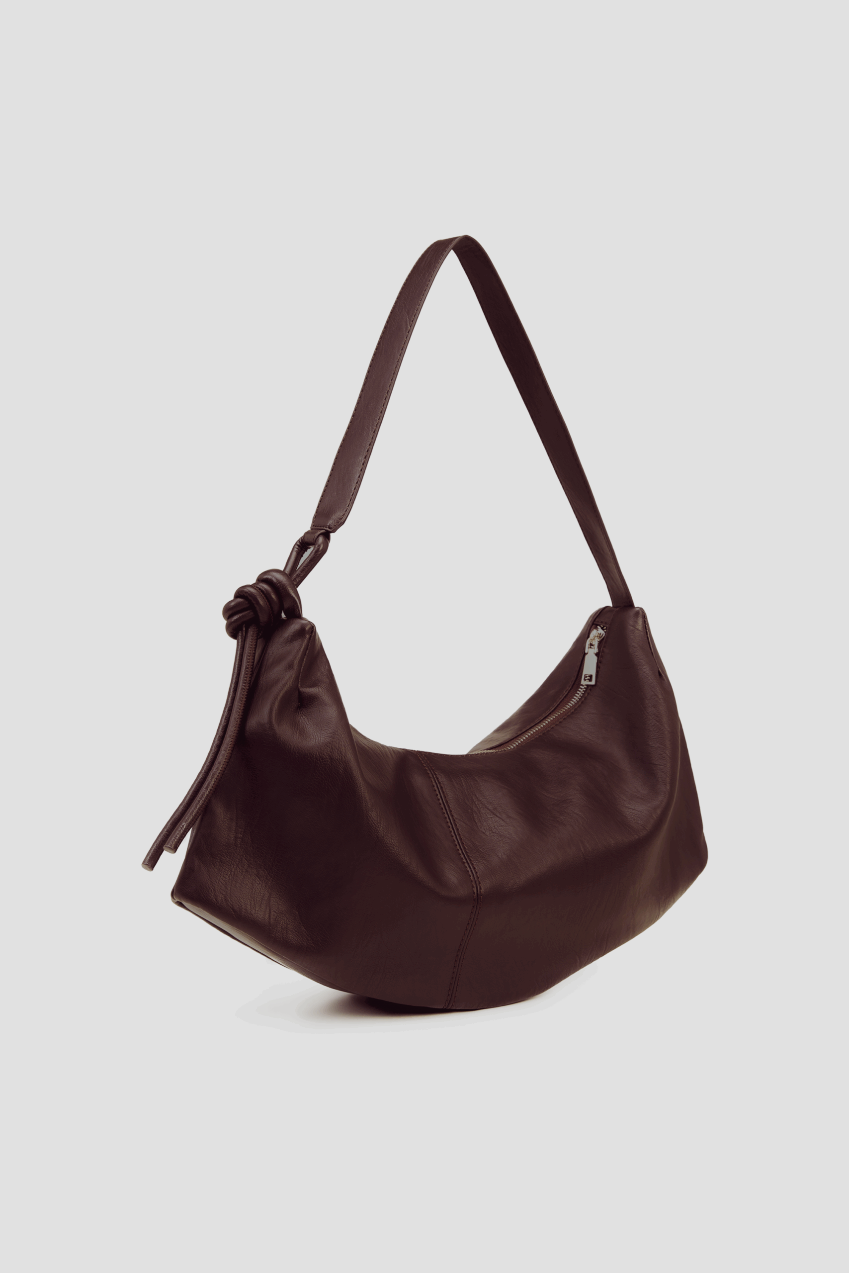 Boat Leather Bag Brown front