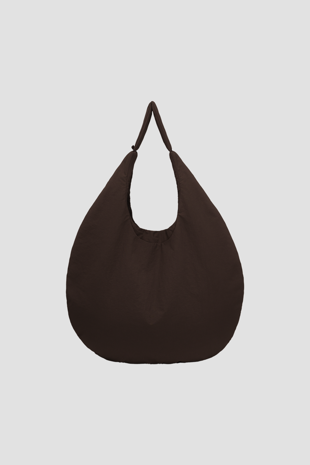 Egg Nylon Tote Bag Large Brown - Back