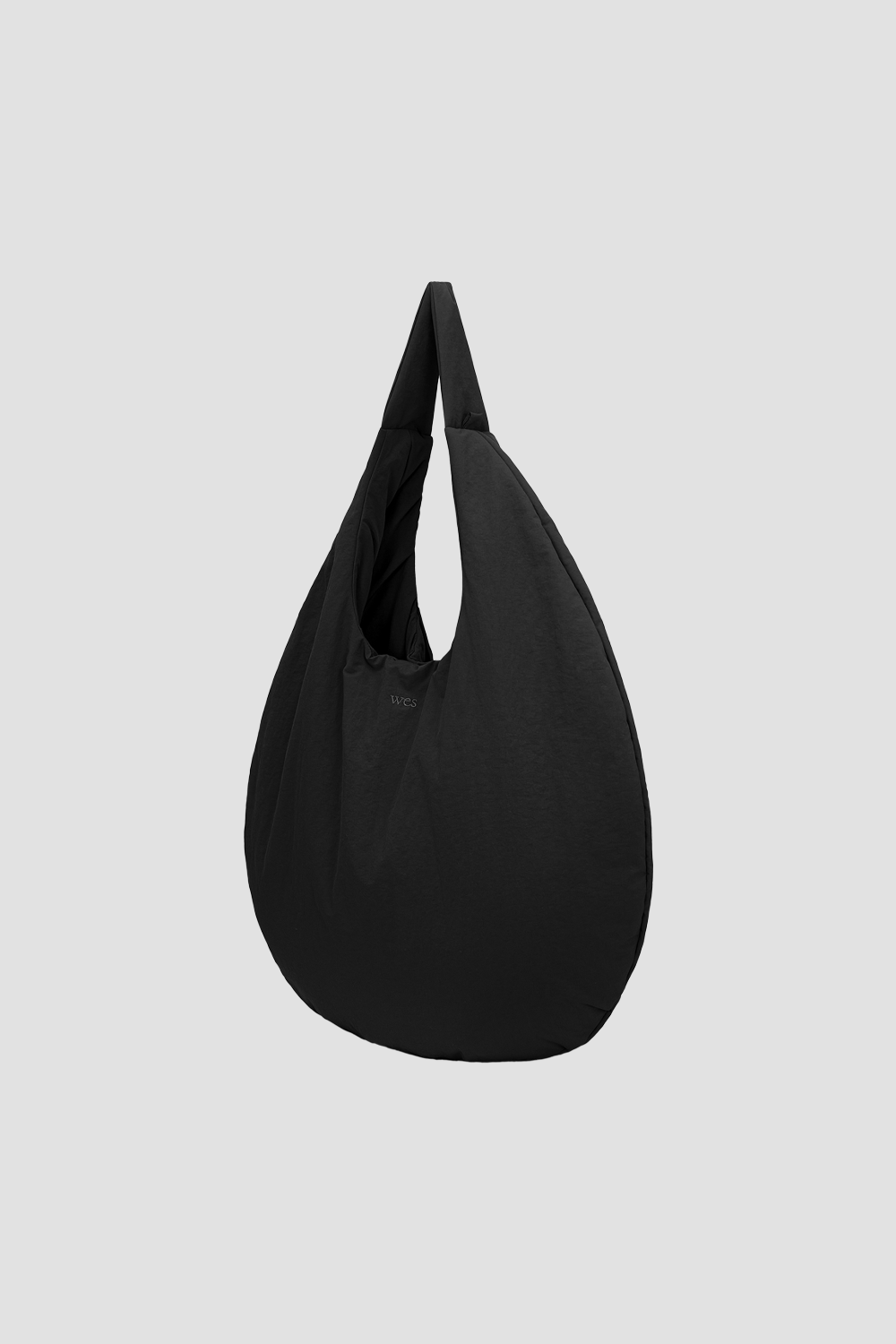 Egg Nylon Tote Large -Black side