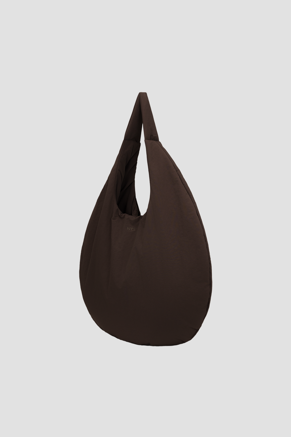 Egg Nylon Tote Large Brown-Side