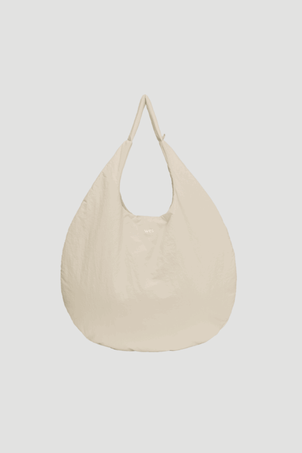 Large Egg Nylon Tote (Off White)