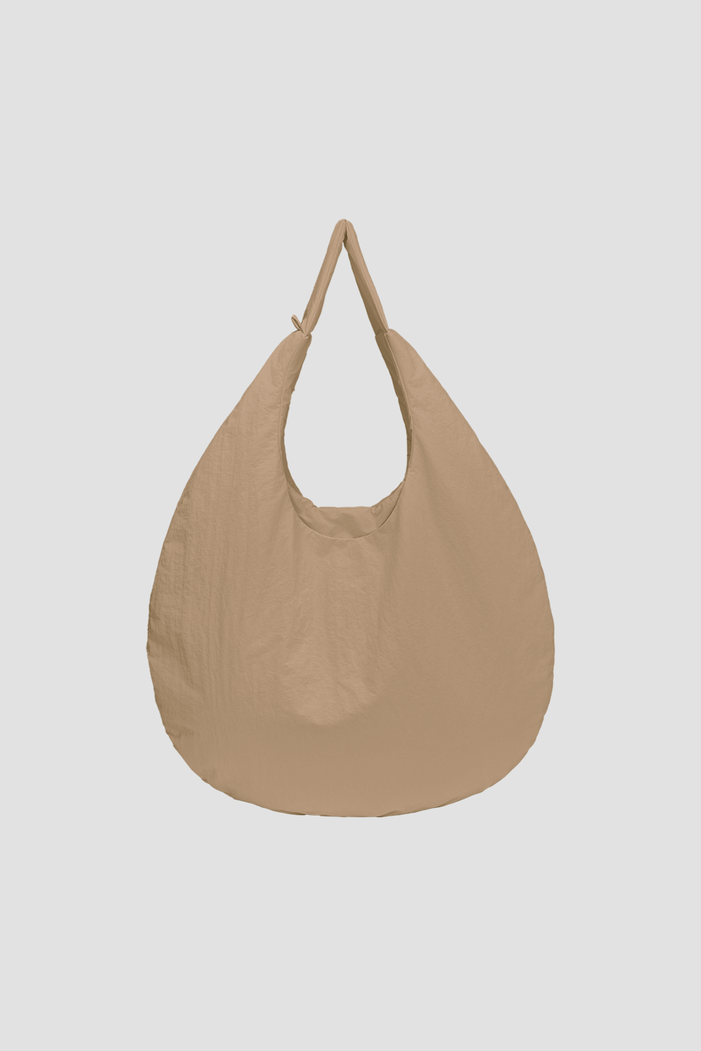 Egg Nylon Tote Large-Sand back