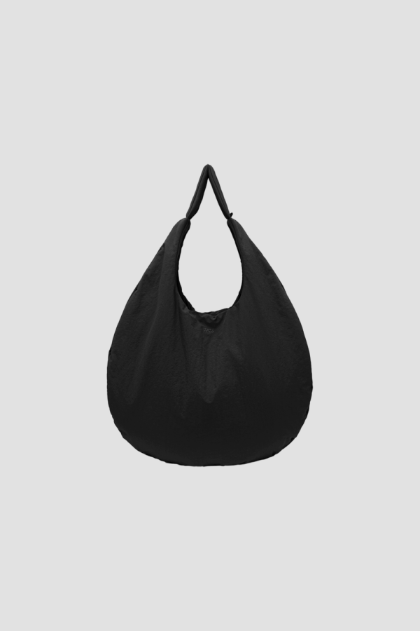 Medium Egg Nylon Tote (Black)