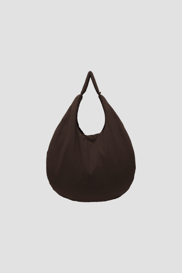 Medium Egg Nylon Tote (Brown)