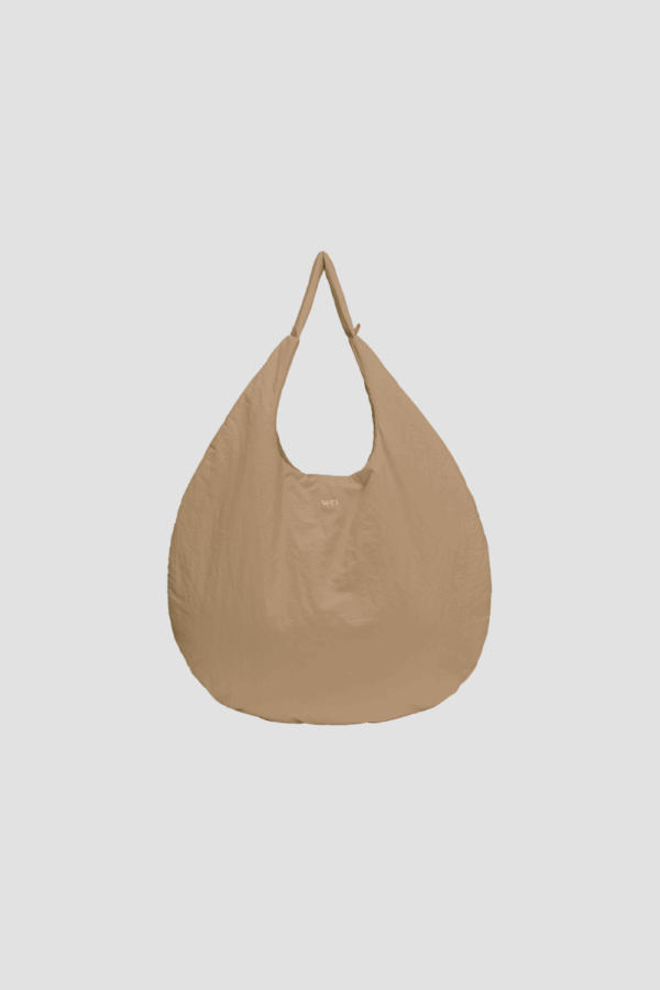 Medium Egg Nylon Tote (Sand)