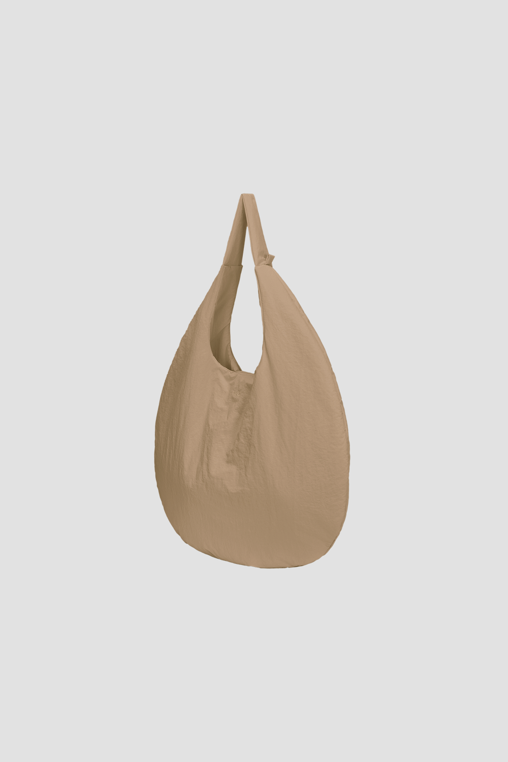 Egg Nylon Tote Medium-Sand side