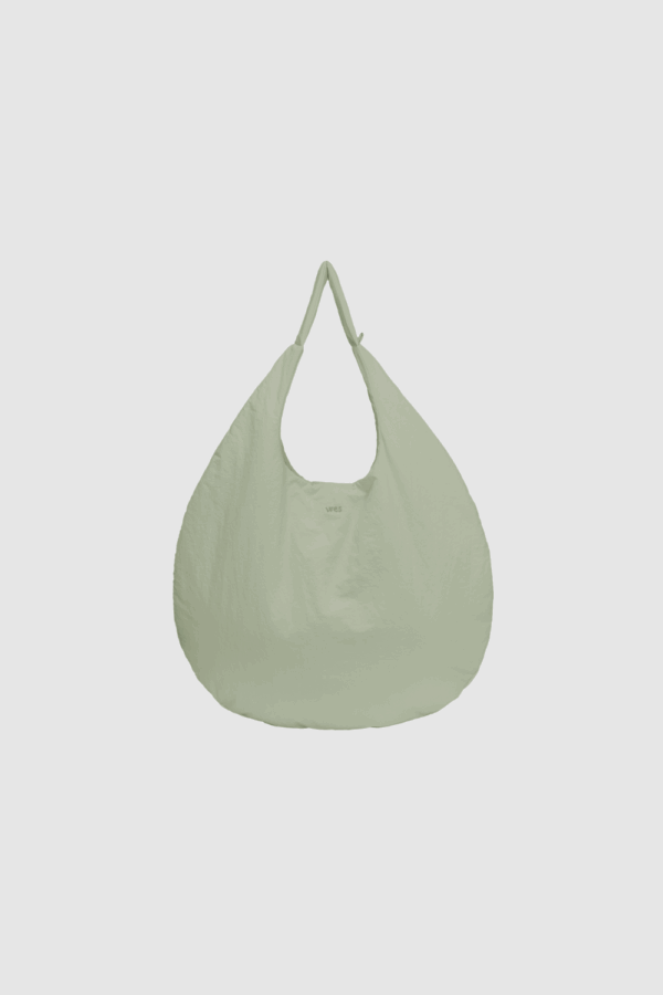 Medium Egg Nylon Tote (Sage)