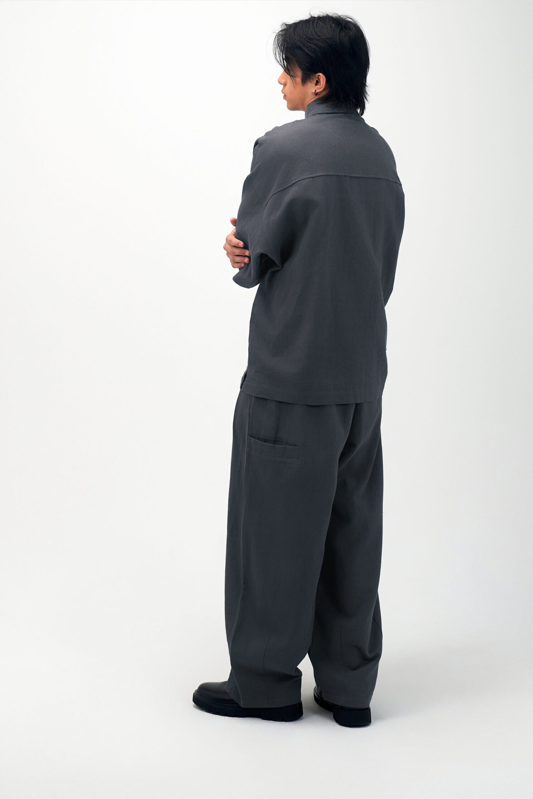 Gender Neutral Cocoon Trousers (Grey) 03