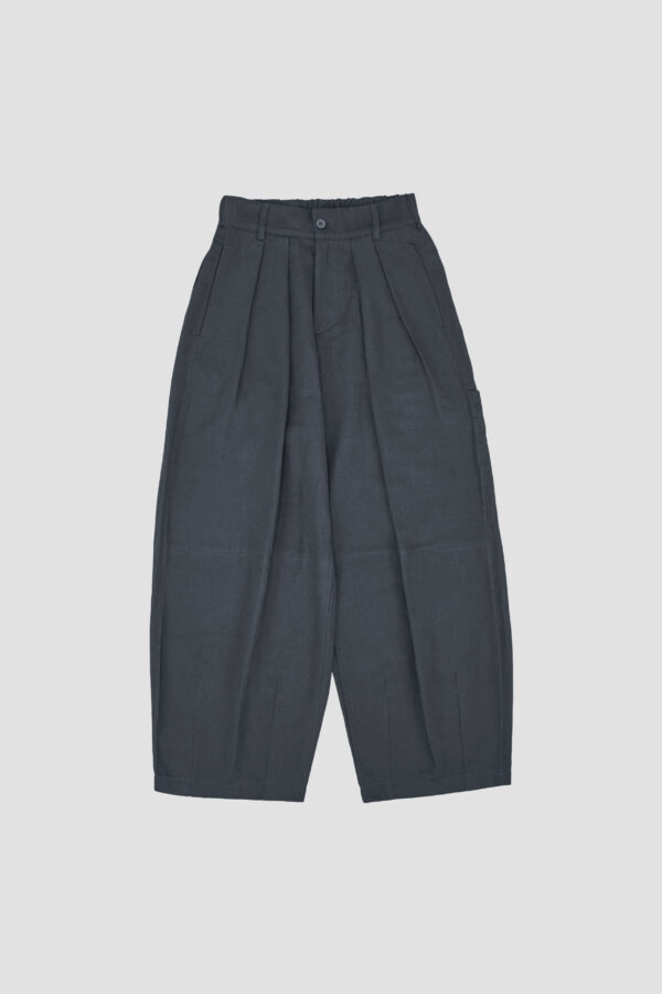 Gender Neutral Cocoon Trousers (Linen / Blue Grey)