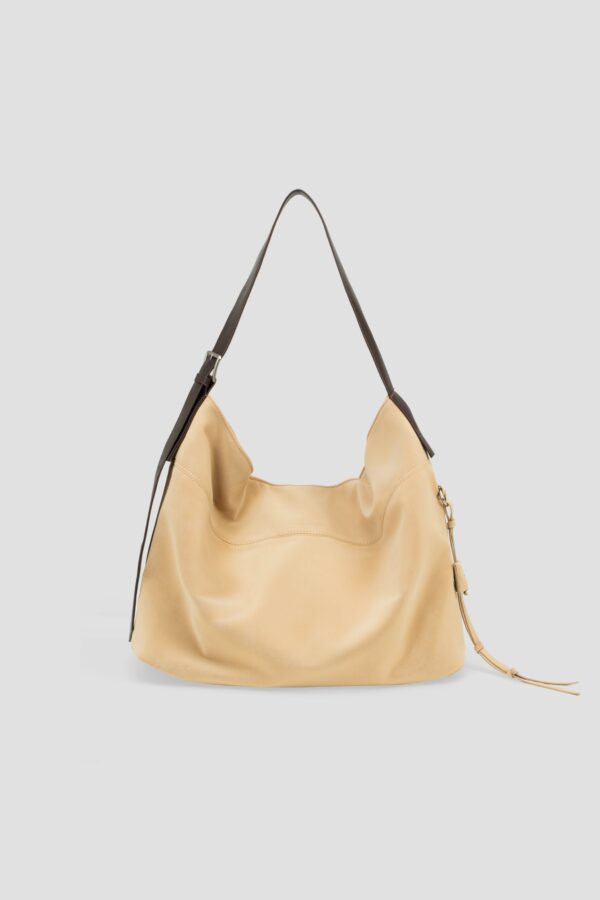 Large Soft Snow Leather Bag (Dune)