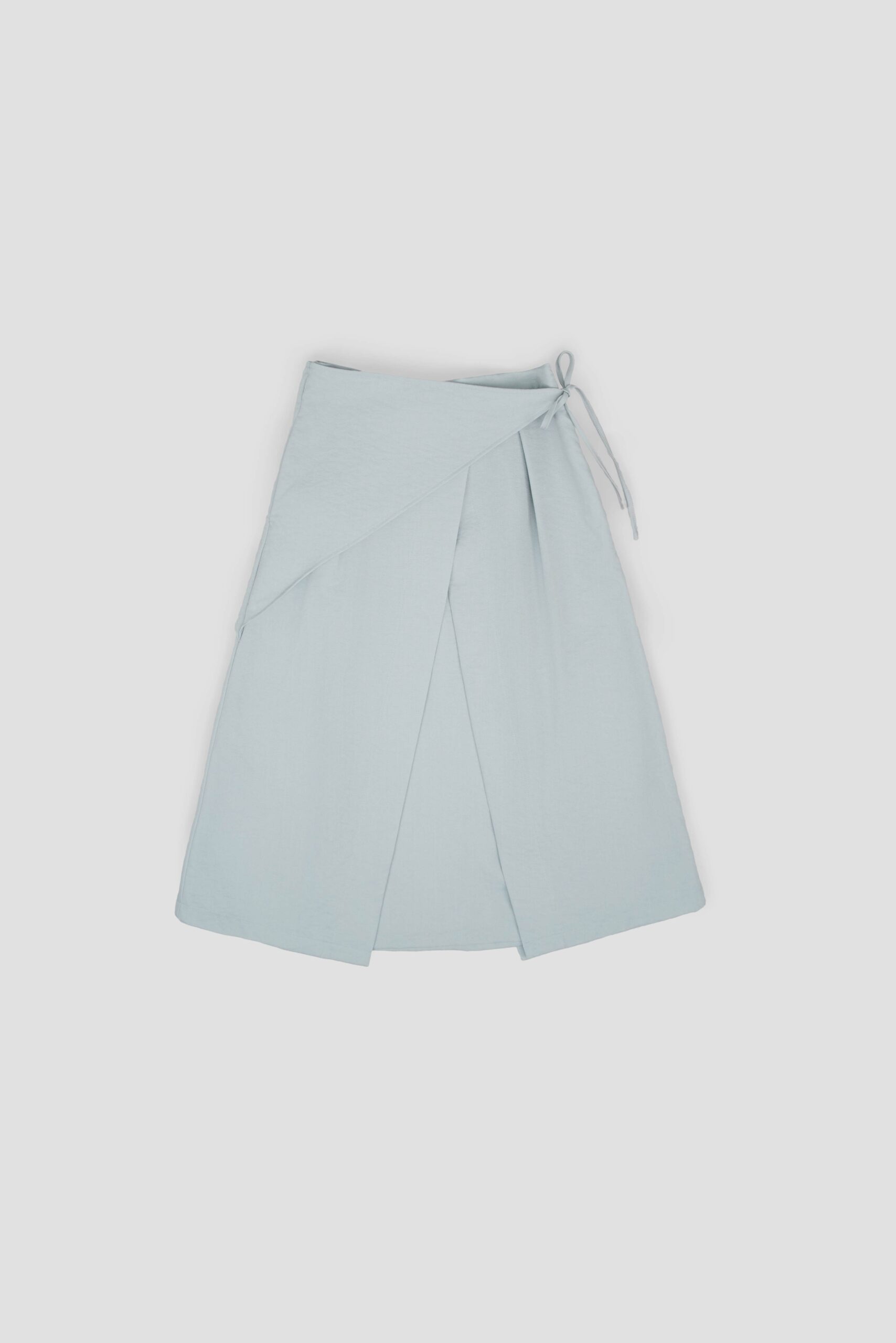 Waist Bandeu Layering Skirt - Midi (Light Blue)