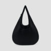 Medium Egg Leather Tote (Black) - Back