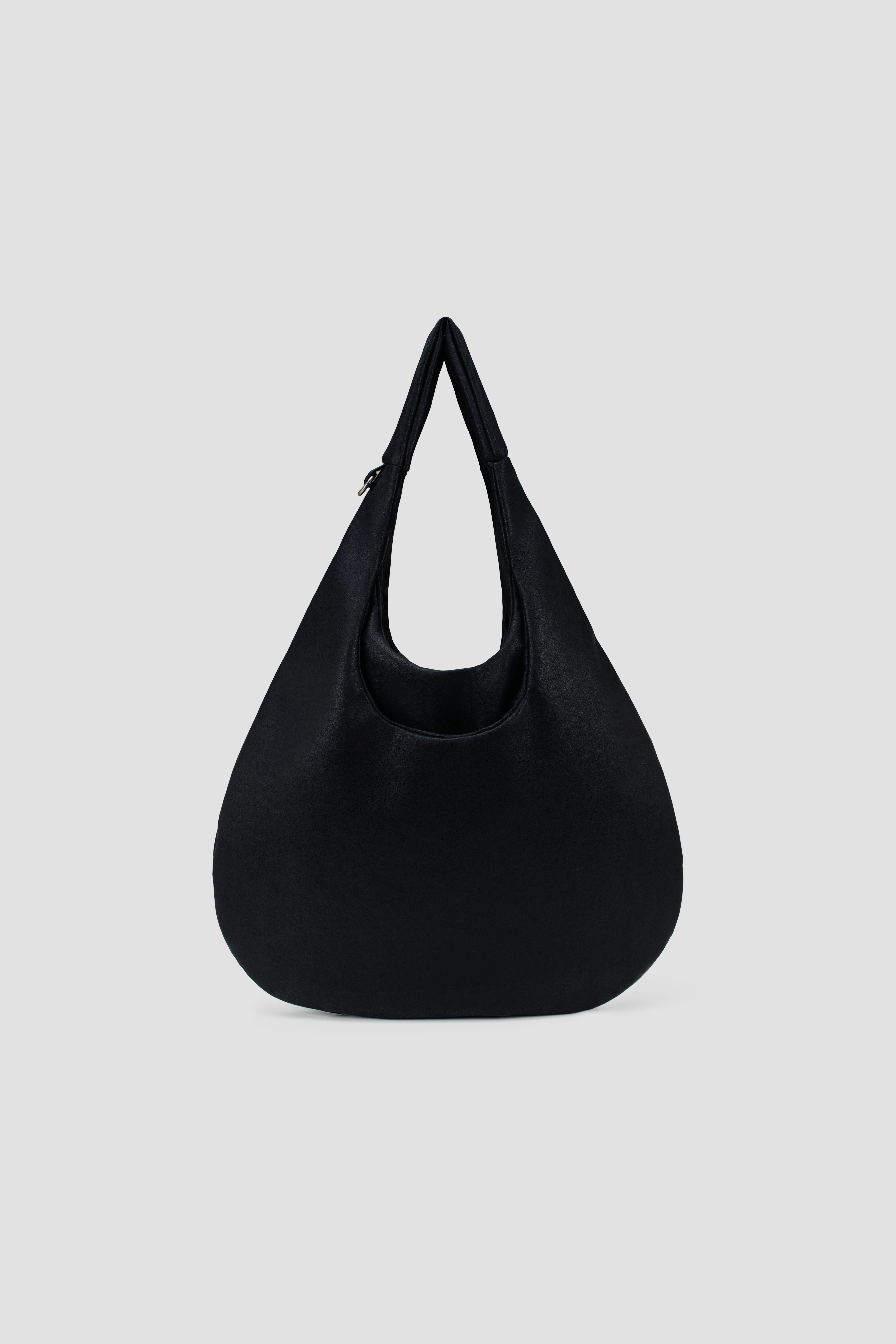 Medium Egg Leather Tote (Black) - Back